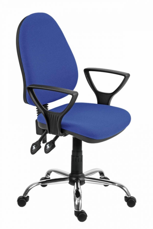Kancelářská židle Panther ASYN C  - koženka modrá