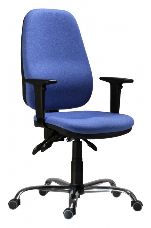 Kancelářská židle 1540 ASYN C  - koženka tm.modrá