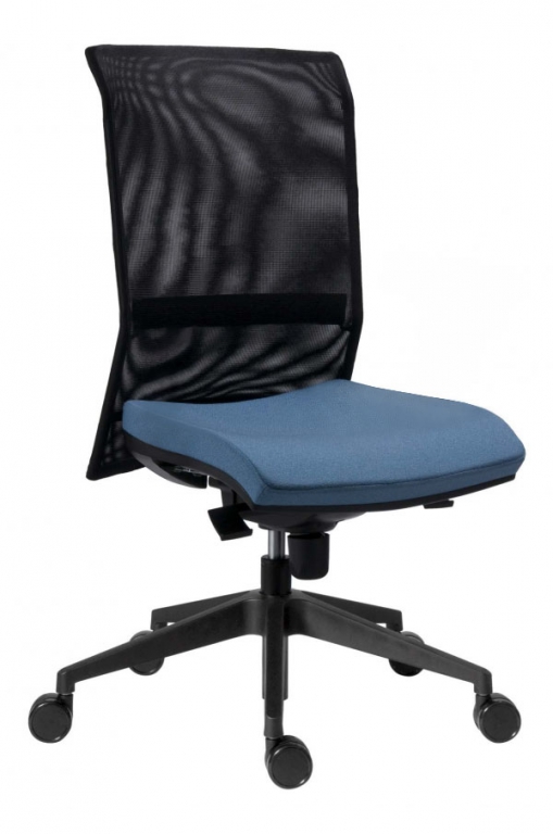 Kancelářská židle 1580 SYN GALA NET  - Koženka černá
