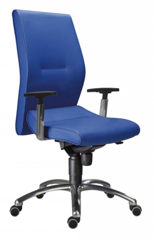 Kancelářská židle 1820 LEI  - Koženka bílá