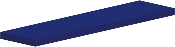 Police rovná 100x25x3,6cm - Royal Blue