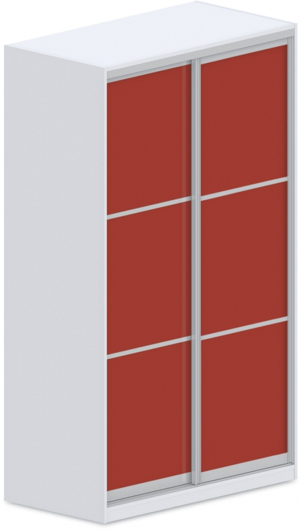 Šatní skříň s posuvnými dveřmi 120x62x205cm - Chilli red