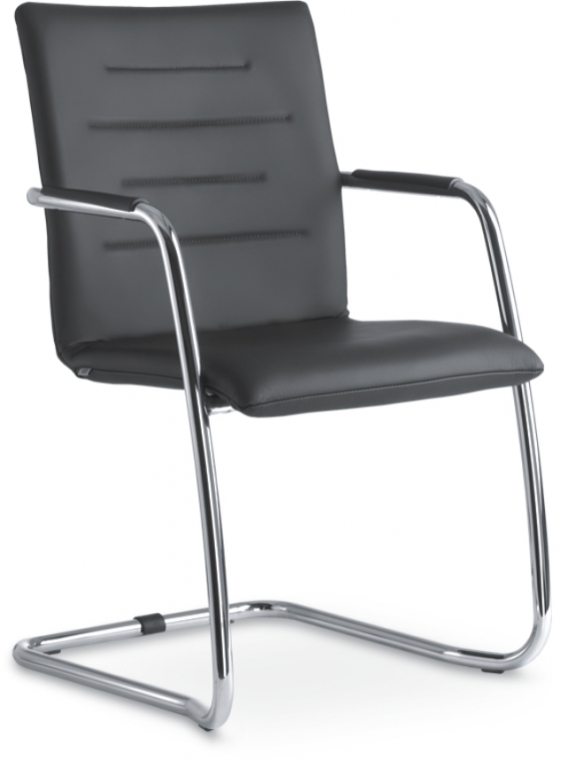 Kancelářšká židle - Oslo 225-N4  - koženka černá