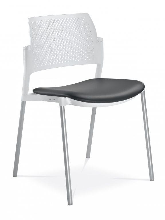 Konferenční židle  Dream+ 100-WH-N4  - koženka černá