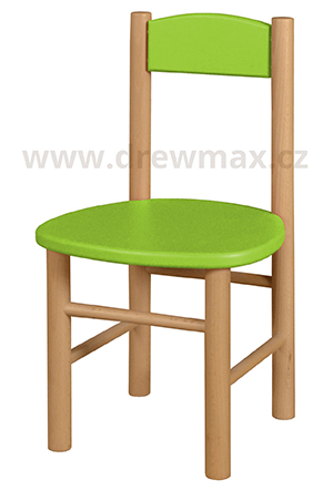 Dřevěná židlička v.27cm - Zelená