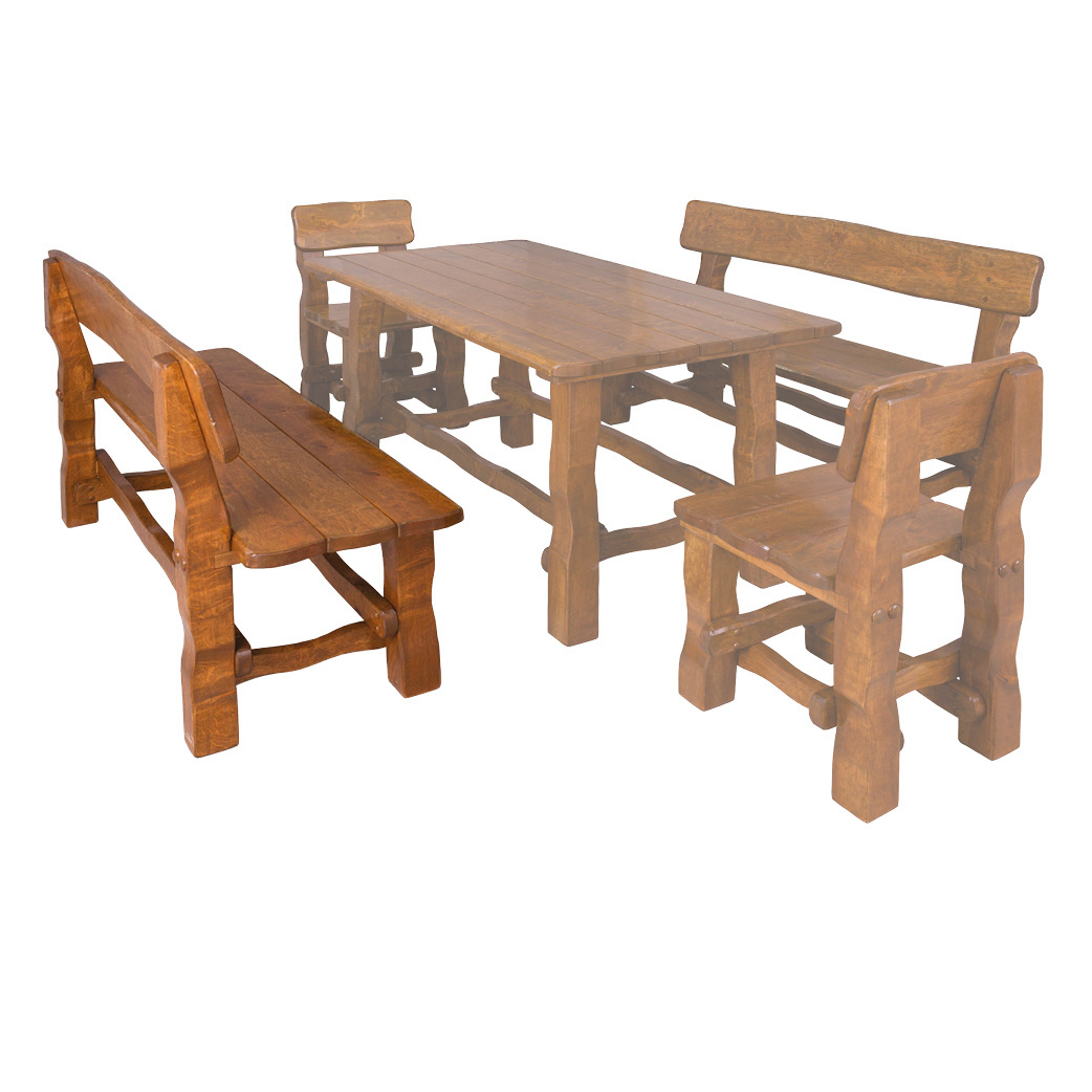 MAX - zahradní lavice z olšového dřeva, lakovaná 150x54x86cm - Brunat