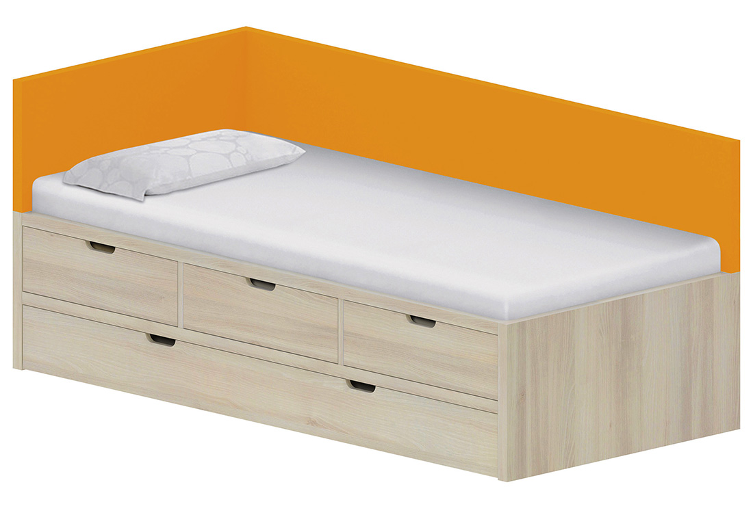 Dětská postel 90x200cm s úložným prostorem Anna - Orange
