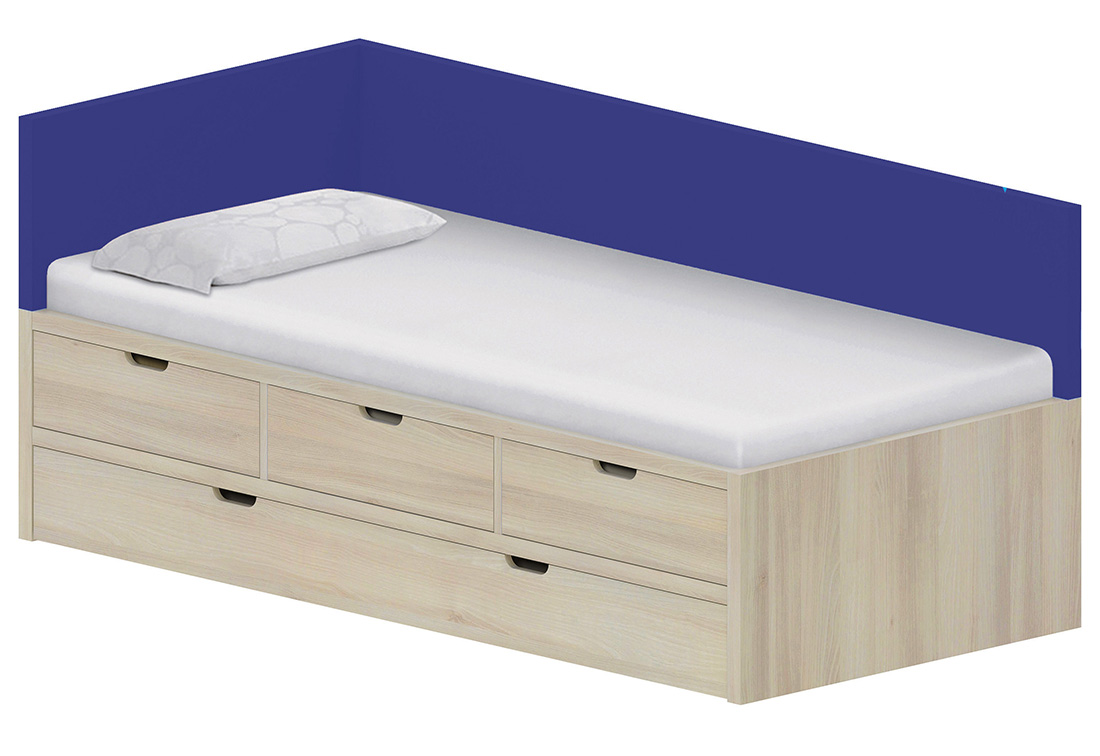Dětská postel 90x200cm s úložným prostorem Anna - Royal Blue