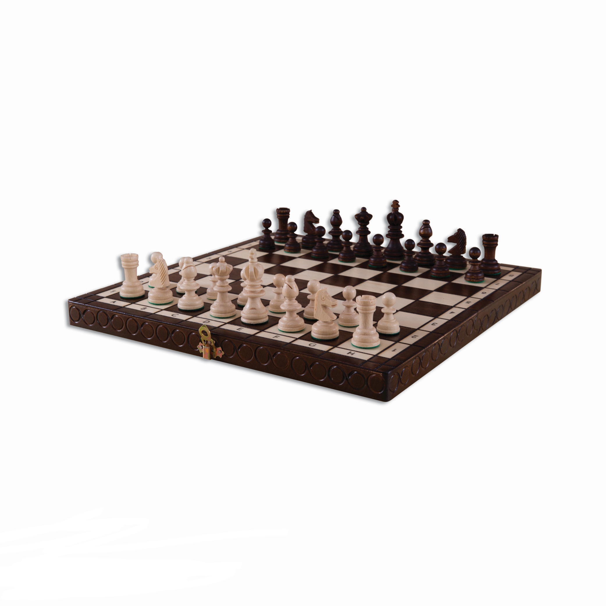 Šachy dřevěné z bukového dřeva 35x35cm