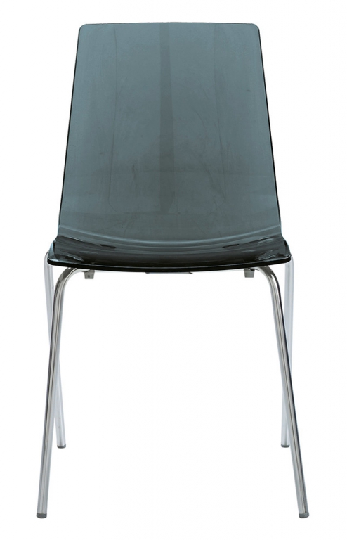 Plastová židle LOLLIPOP  - Antracite transparente
