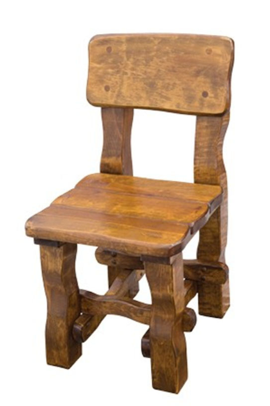 Zahradní židle z masivního olšového dřeva, lakovaná 45x54x86cm - Brunat