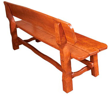 Zahradní lavice z olšového dřeva, lakovaná 200x54x86cm