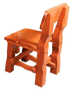 Zahradní židle z masivního olšového dřeva,lakovaná 45x54x86cm - Olše přírodní