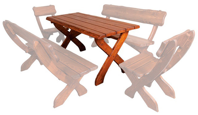 MILO - zahradní stůl z masivního smrkového dřeva 150x65x72cm - Týk