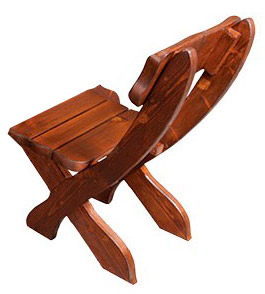 MILO - zahradní  židle z masivního smrkového dřeva 49x58x83cm