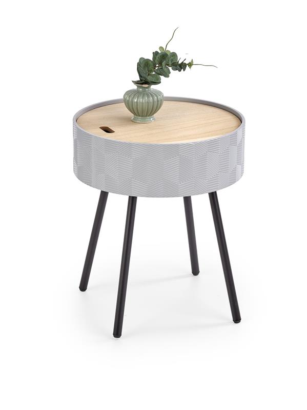Konferenční stolek Aura s úložným prostorem 38x45cm - Šedá