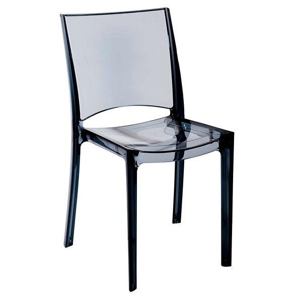 Plastová židle B SIDE - Antracite transparente