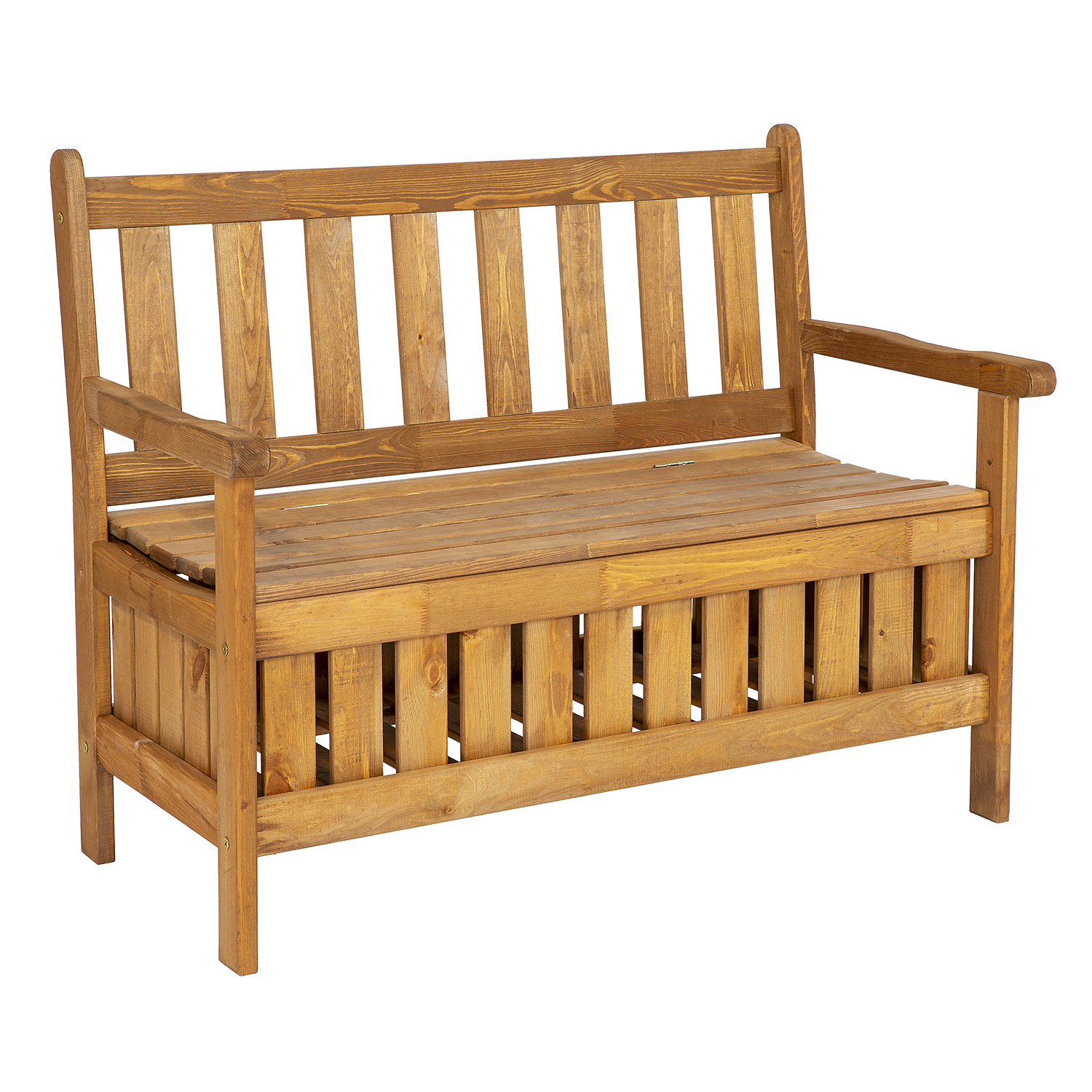 Zahradní lavice s úložným prostorem z masivního dřeva, 115x90x60cm 