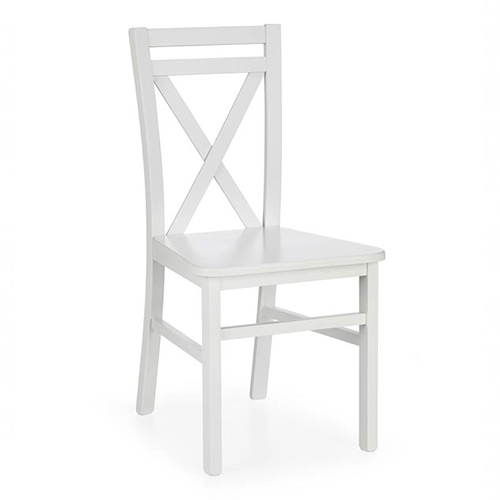 Dřevěná jídelní židle 45x43x90cm - Bílá