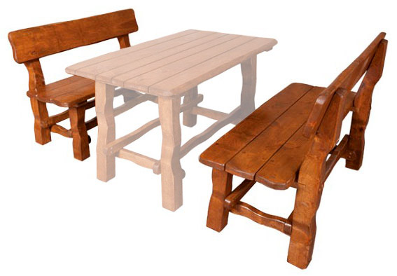 MAX - zahradní lavice z olšového dřeva, lakovaná 120x54x86cm